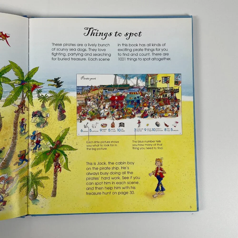 🍋 4/$20  Usborne 1001 Pirate Things to Spot | Kids Books Childrens Books - Picture 3 of 7